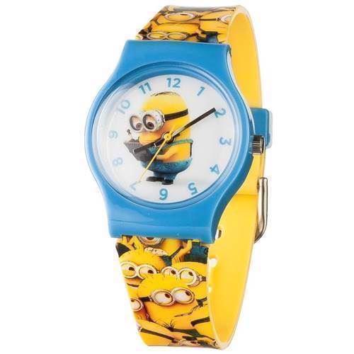 Image of Minions blå plast Quartz Drenge ur, model MNS18